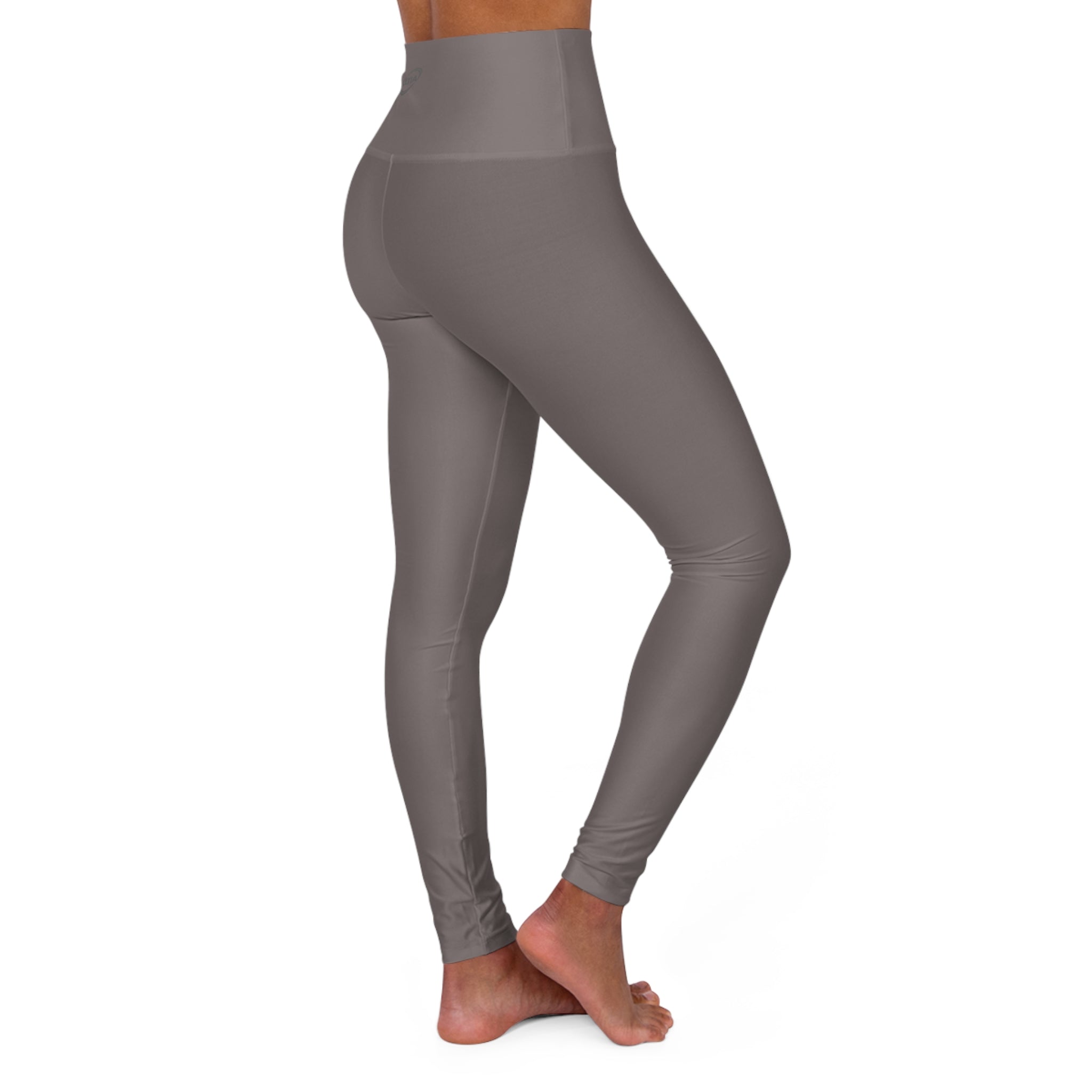 High-Waist Black Yoga Leggings – Seamless AOP Activewear