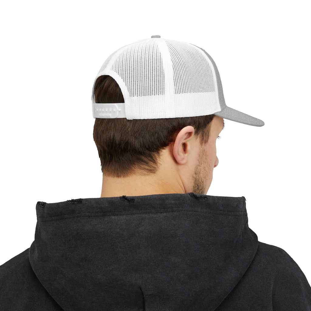Trucker Cap — Shimmer Skull Embroidered Snapback