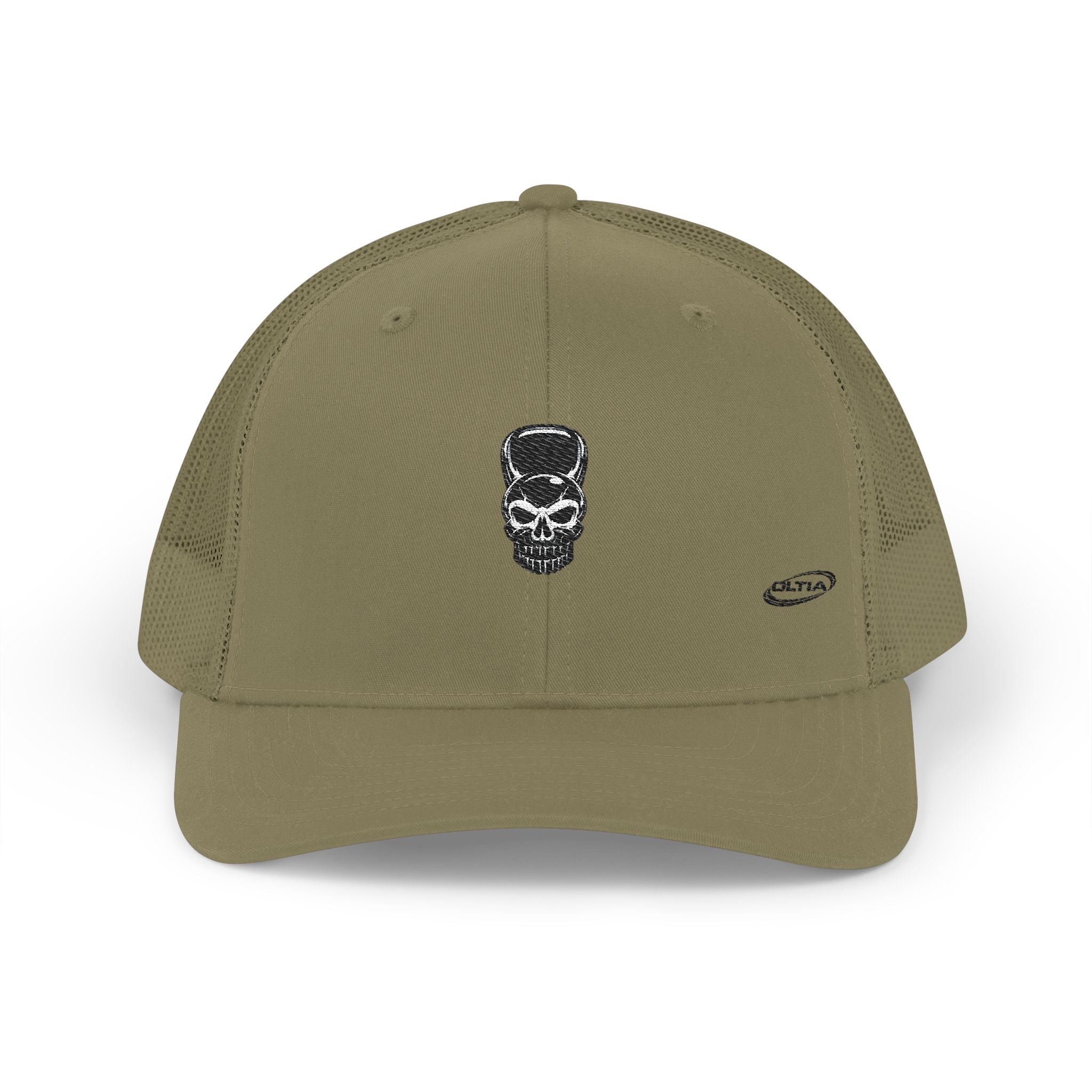 Trucker Cap — Shimmer Skull Embroidered Snapback