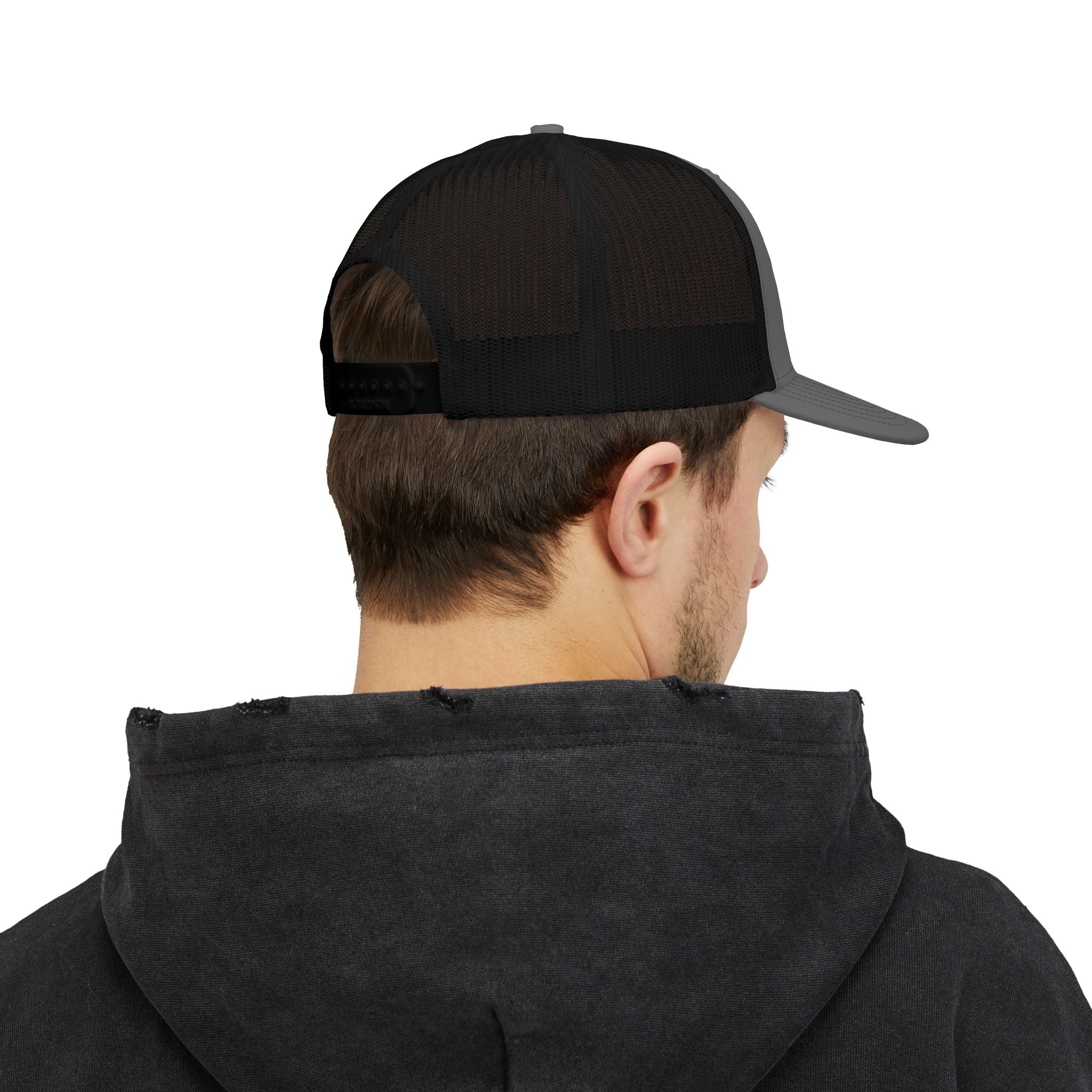 Trucker Cap — Shimmer Skull Embroidered Snapback
