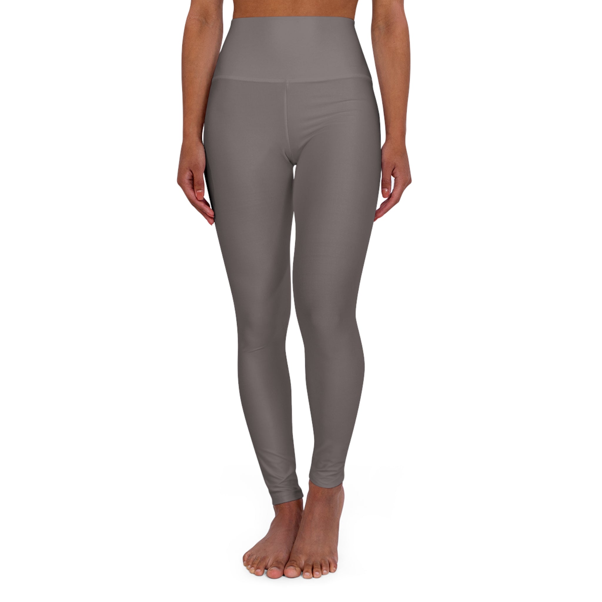 High-Waist Black Yoga Leggings – Seamless AOP Activewear