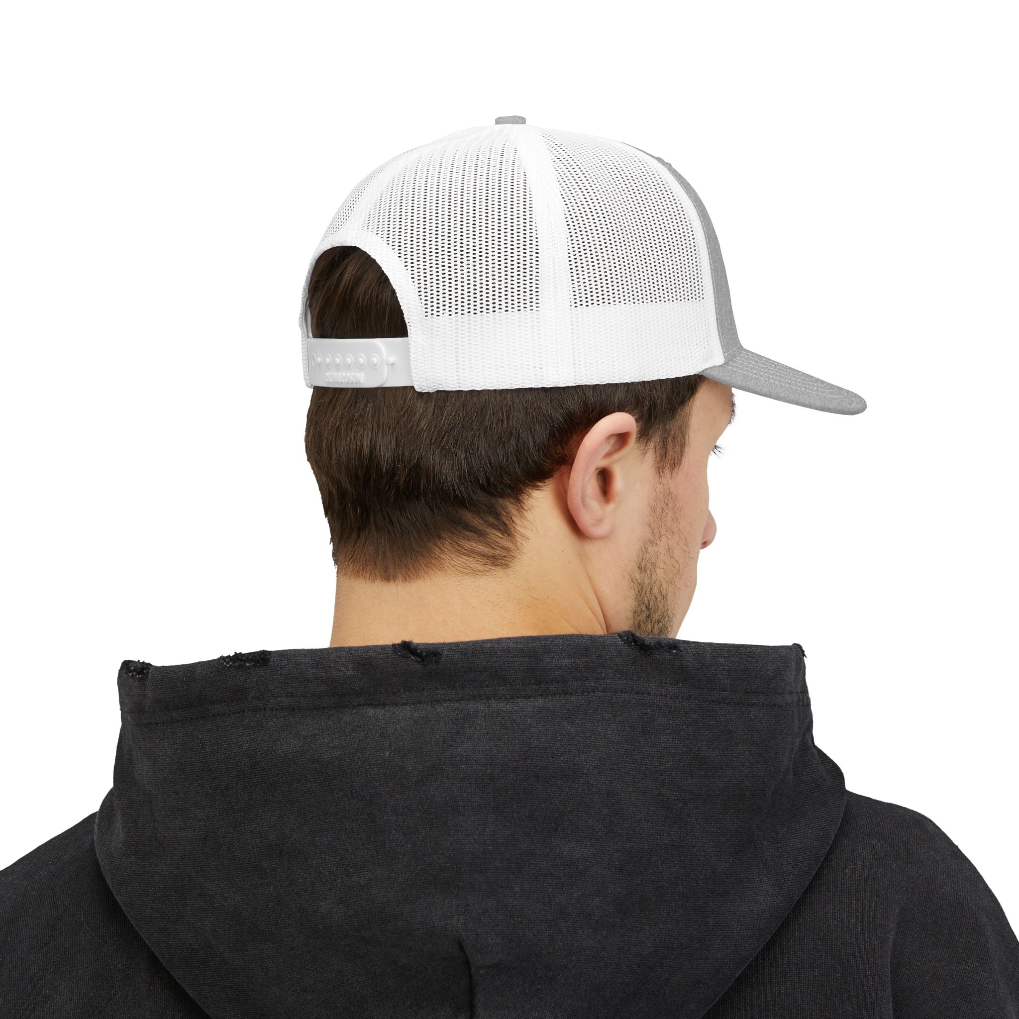 Trucker Cap — Shimmer Skull Embroidered Snapback