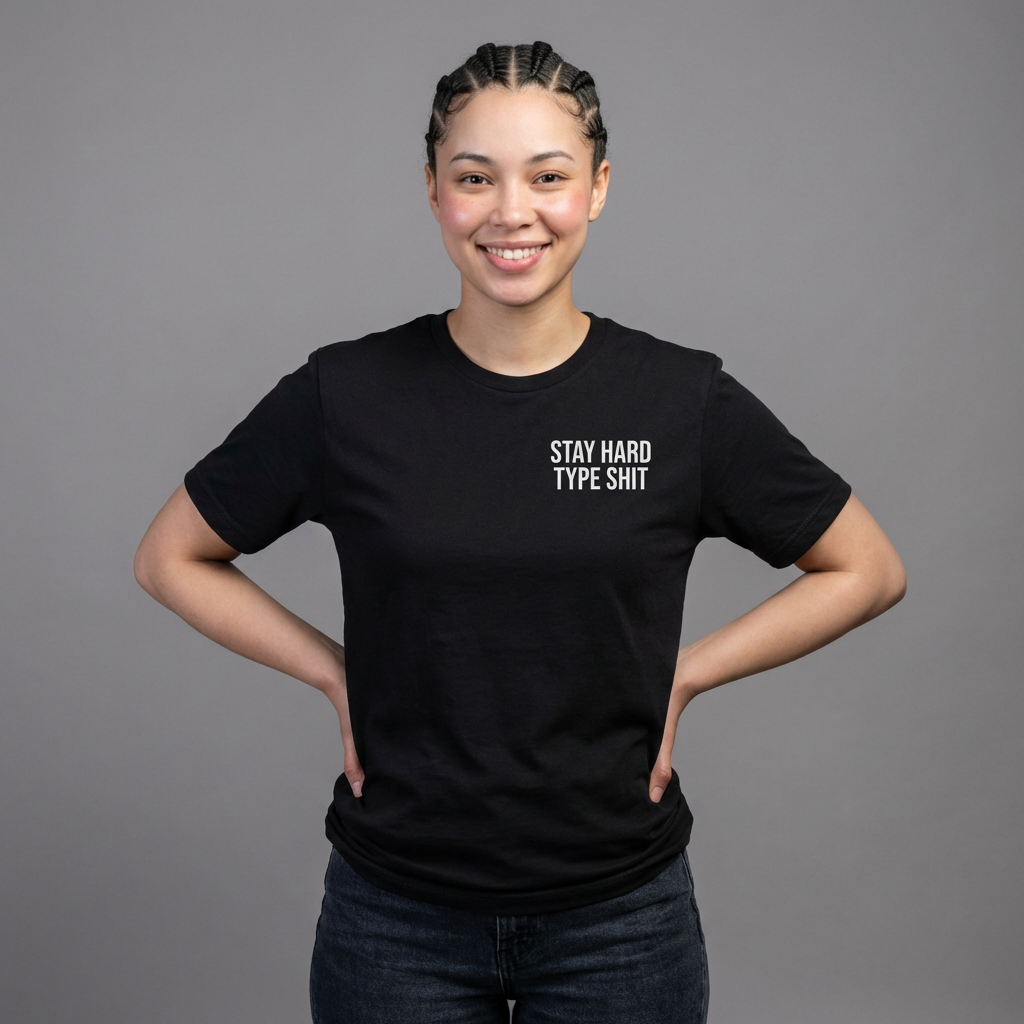 Stay Hard Type Shit Tee — Moisture-Wicking Performance Shirt