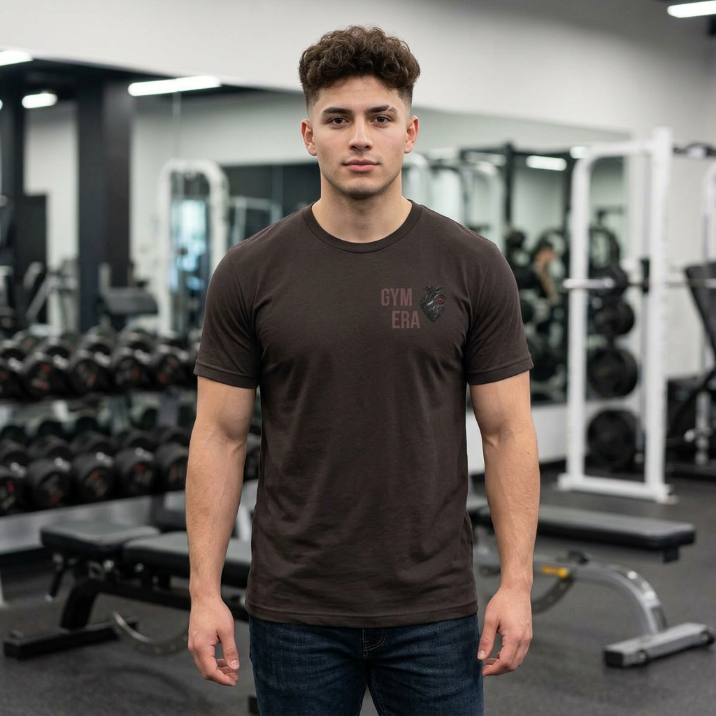 Gym Era Heart Logo Tee — Fitness Shirt