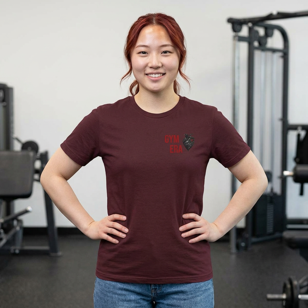 Gym Era Heart Logo Tee — Fitness Shirt