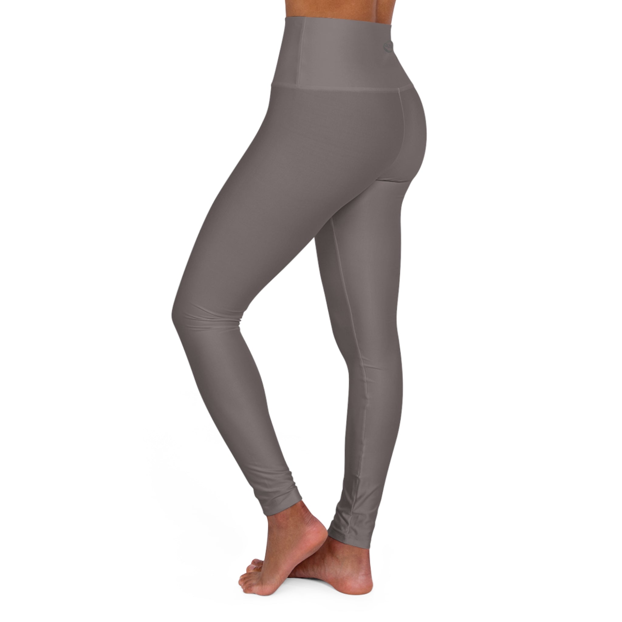 High-Waist Black Yoga Leggings – Seamless AOP Activewear