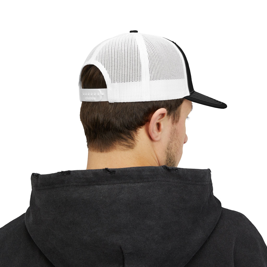 Trucker Cap — Shimmer Skull Embroidered Snapback