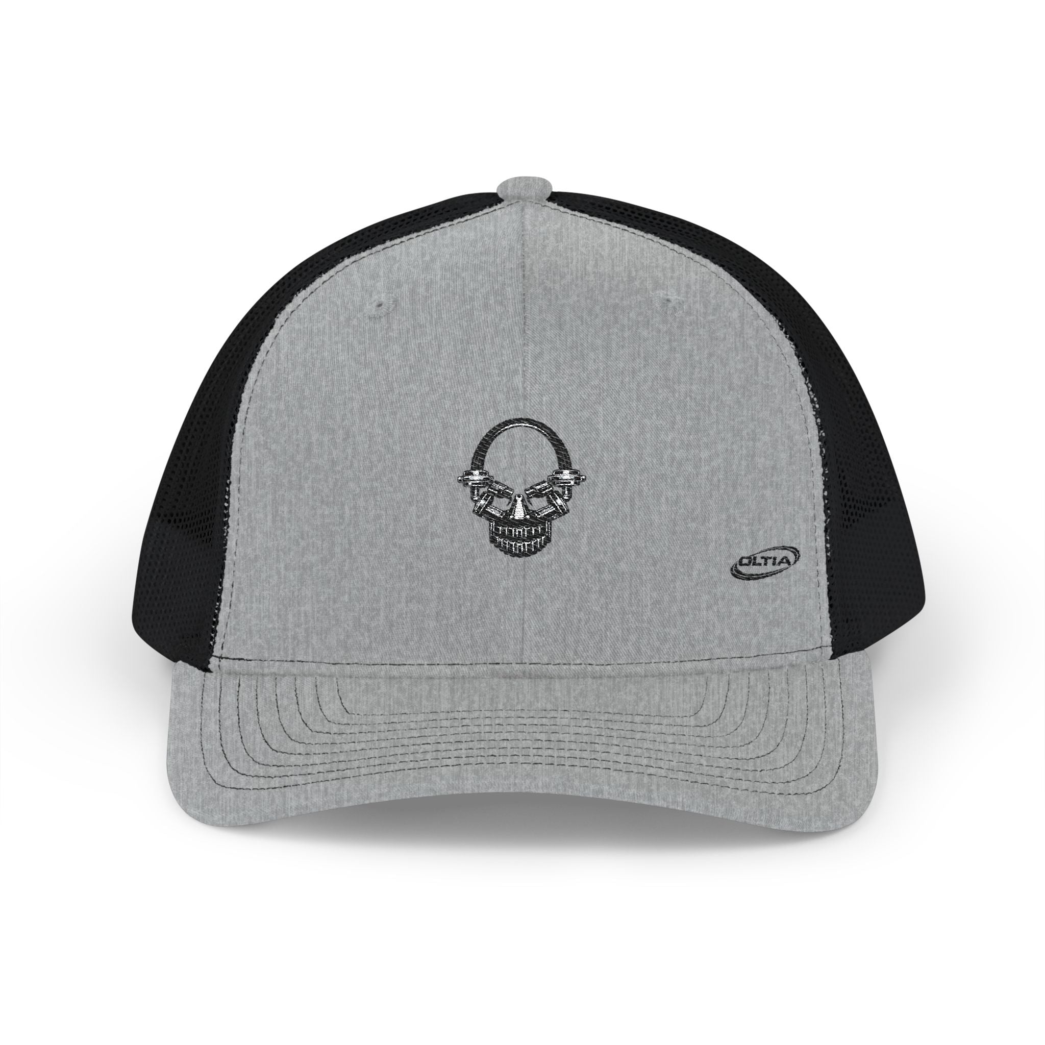 Trucker Cap — Shimmer Skull Embroidered Snapback