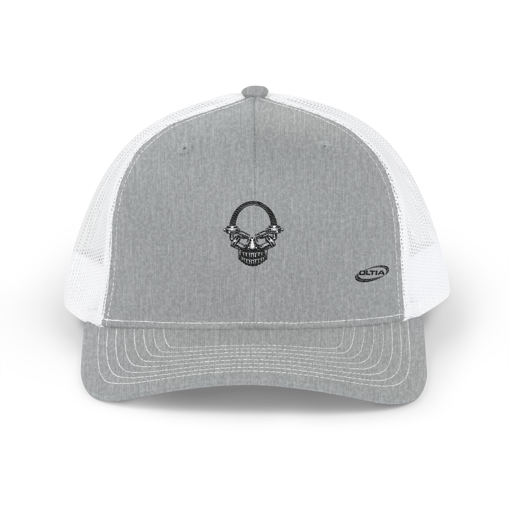 Trucker Cap — Shimmer Skull Embroidered Snapback