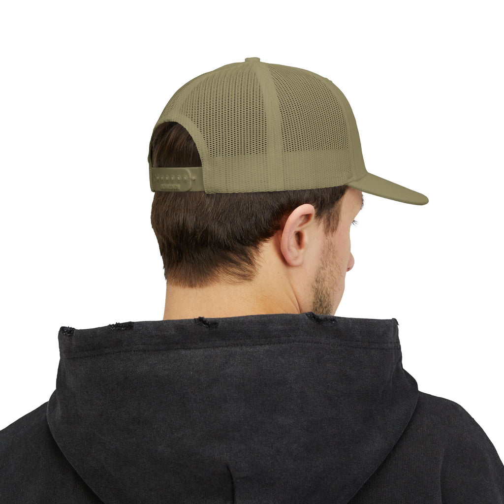Trucker Cap — Shimmer Skull Embroidered Snapback
