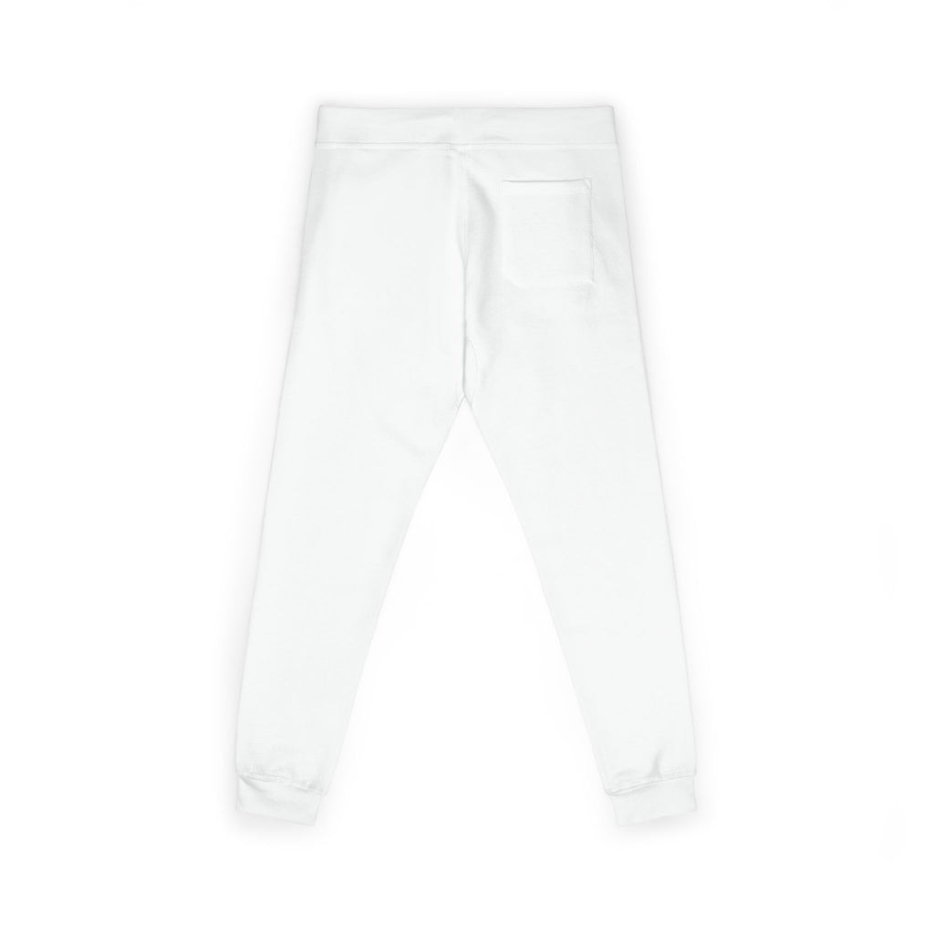 Embroidered 'God Gym Goals' White Fleece Sweatpants — Cozy Motivational Joggers
